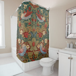 Rideaux De Douche Morris - Voleur de fraises #2 Motif floral