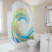 Rideaux De Douche Mosaic Wave Design 35 (En situation)