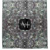 Rideaux De Douche Mosaïque argentée brillante (Devant)