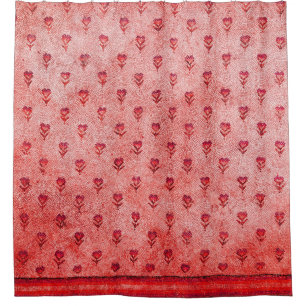 Rideaux De Douche MOSAÏQUE BYZANTINE SIMPLE ÉLÉGANTE FLEURS Rose Rou