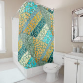 Rideaux De Douche Mosaïque en pierre d'aquarelle + vos idées (En situation)