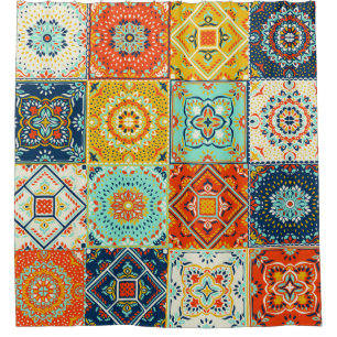 Rideaux De Douche Mosaïque marocaine illustration motif