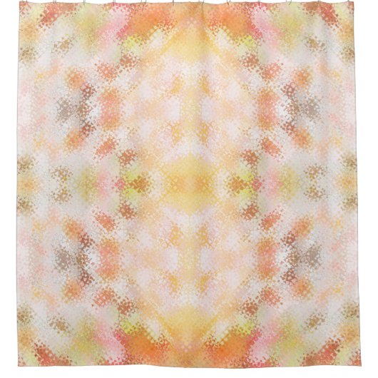 Rideaux De Douche Mosaïque pastel orange pastel et blanche (Devant)