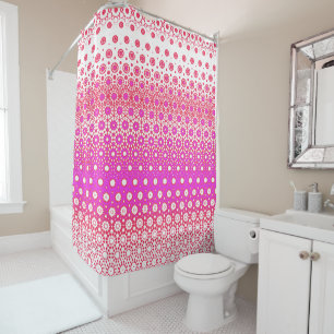 Rideaux De Douche Mosaïque rose et rouge