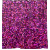 Rideaux De Douche Mosaïque Rose Violet (Devant)