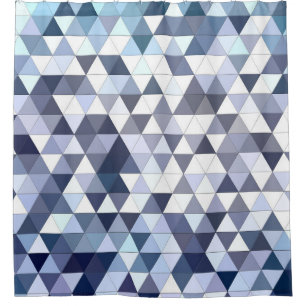 Rideaux De Douche Mosaïque triangulaire géométrique et colorée : abs
