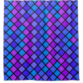 Rideaux De Douche Mosaïque Turquoise Violet Rose (Devant)