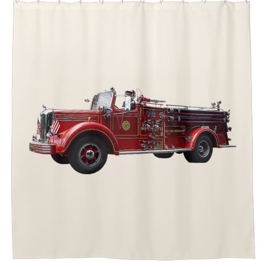 Rideaux De Douche Moteur d'incendie classique (Devant)