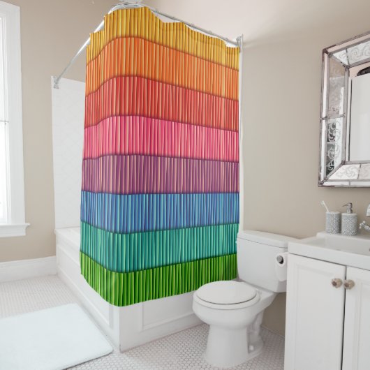 Rideaux De Douche Motif à arc-en-ciel lumineux (En situation)