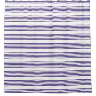 Rideaux De Douche Motif à cinq bandes Ultra violet et blanc