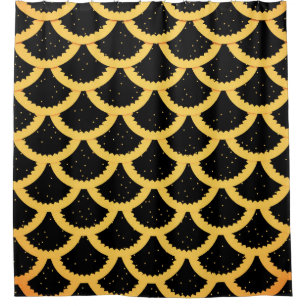 Rideaux De Douche Motif à écailles de poisson d'or