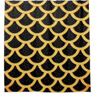 Rideaux De Douche Motif à écailles de poisson d'or