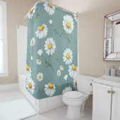 Rideaux De Douche Motif à fleurs Chamomile (En situation)