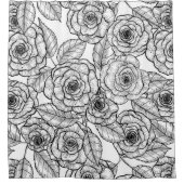 Rideaux De Douche motif à main rose (Devant)