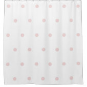 Rideaux De Douche Motif à points whimsique pastel rose (Devant)
