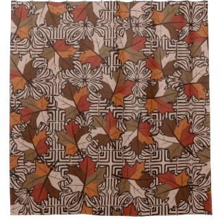 Rideaux De Douche Motif à quatre doigts Maple Feuille