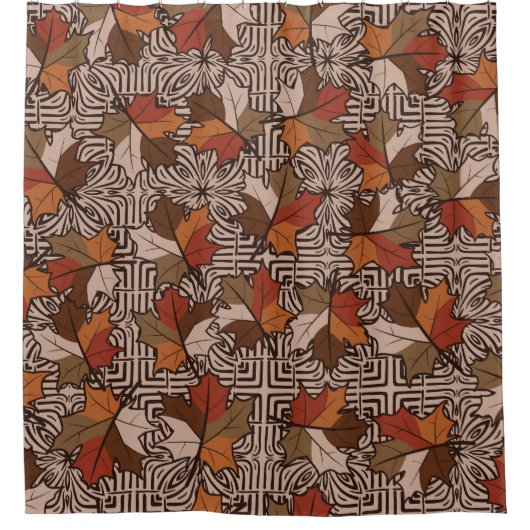 Rideaux De Douche Motif à quatre doigts Maple Feuille (Devant)