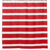 Rideaux De Douche Motif à rayures rouges et blanches (Devant)