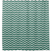 Rideaux De Douche Motif à rayures zig zag Chevron vert sarcelle (Devant)