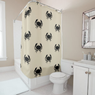 Rideaux De Douche motif à thème nautique amusant CRAB