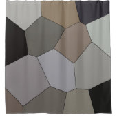 Rideaux De Douche Motif à tonalité terrestre moderne (Devant)