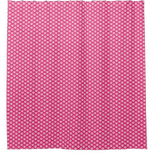 Rideaux De Douche Motif à vagues Art Déco - fuchsia et corail