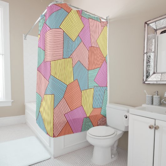 Rideaux De Douche motif Abstrait (En situation)