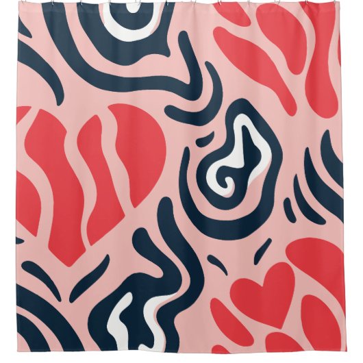 Rideaux De Douche motif abstrait (Devant)