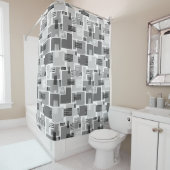 Rideaux De Douche Motif Abstrait 280817 - Tons de gris (En situation)