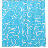 Rideaux De Douche Motif Abstrait Bleu clair (Devant)