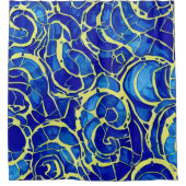 Rideaux De Douche Motif Abstrait Bleu clair Mosiac (Devant)