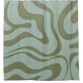 Rideaux De Douche Motif Abstrait Celadon Green (Devant)