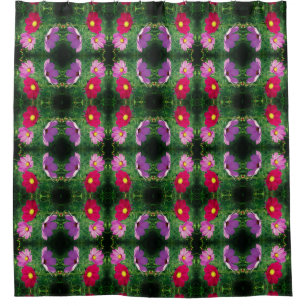 Rideaux De Douche Motif Abstrait Cosmos Flower Trio