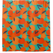 Rideaux De Douche Motif Abstrait de fruits orange (Devant)