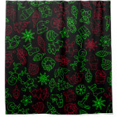 Rideaux De Douche Motif Abstrait de Noël (Devant)