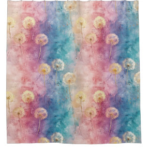 Rideaux De Douche Motif Abstrait de Pissenlit Vintage (3)