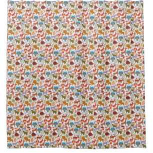 Rideaux De Douche Motif abstrait d'enfant et d'animaux