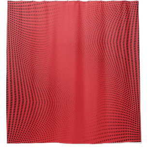 Rideaux De Douche motif Abstrait en demi-teinte monochrome rouge. Cu