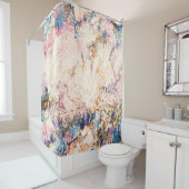 Rideaux De Douche Motif Abstrait Fluid de marbre (En situation)