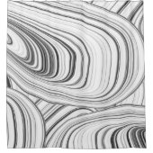 Rideaux De Douche Motif Abstrait gris blanc moderne (Devant)