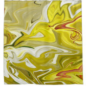 Rideaux De Douche Motif abstrait jaune (Devant)