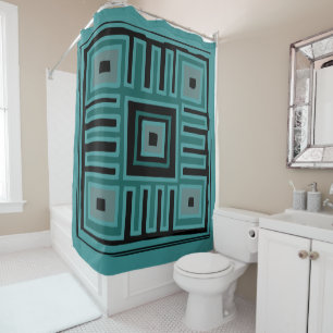 Rideaux De Douche Motif abstrait moderne déco africain boho