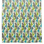 Rideaux De Douche Motif Abstrait moderne du milieu du siècle (Devant)