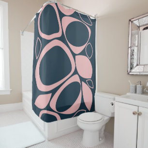 Rideaux De Douche Motif Abstrait moderne et élégant Marine douce ros