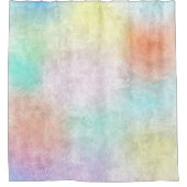 RIDEAUX DE DOUCHE MOTIF ABSTRAIT MODERNE MULTICOULEUR PASTEL (Devant)