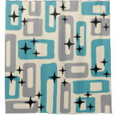 Rideaux De Douche Motif Abstrait moderne rétro du milieu du siècle (Devant)