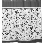 Rideaux De Douche Motif Abstrait noir et blanc (Devant)