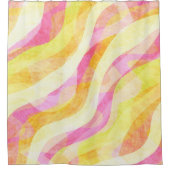 Rideaux De Douche Motif Abstrait Ondulé Vibrant (Devant)