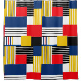 Rideaux De Douche motif Abstrait. Patchwork. (Devant)