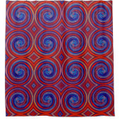 Rideaux De Douche Motif Abstrait Red Blue (Devant)